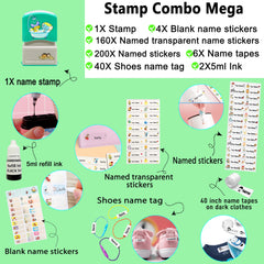 Tampon personnalisé Ogelz - Monstre extraterrestre mignon, autocollant personnalisé pour adultes et enfants, idéal pour garderie, maison de retraite, lavable et séchable en machine. Convient aux animaux.