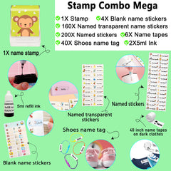 Tampon personnalisé Ogelz - Monstre extraterrestre mignon, autocollant personnalisé pour adultes et enfants, idéal pour garderie, maison de retraite, lavable et séchable en machine. Convient aux animaux.