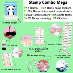 Tampon personnalisé Ogelz - Monstre extraterrestre mignon, autocollant personnalisé pour adultes et enfants, idéal pour garderie, maison de retraite, lavable et séchable en machine. Convient aux animaux.