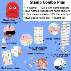 Tampon personnalisé Ogelz - Monstre extraterrestre mignon, autocollant personnalisé pour adultes et enfants, idéal pour garderie, maison de retraite, lavable et séchable en machine. Convient aux animaux.