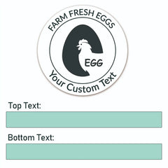 Ogelz 100Pcs Customized Farm Fresh Egg Carton Packaging Labels Stickers Set Personalized for Chicken Duck Stickers Extra Stciky 2 Inch (F08)