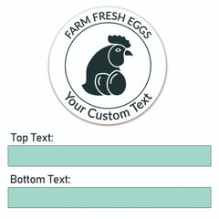 Ogelz 100Pcs Customized Farm Fresh Egg Carton Packaging Labels Stickers Set Personalized for Chicken Duck Stickers Extra Stciky 2 Inch (F11)