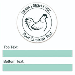 Ogelz 100Pcs Customized Farm Fresh Egg Carton Packaging Labels Stickers Set Personalized for Chicken Duck Stickers Extra Stciky 2 Inch (F03)