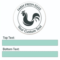 Ogelz 100Pcs Customized Farm Fresh Egg Carton Packaging Labels Stickers Set Personalized for Chicken Duck Stickers Extra Stciky 2 Inch (F09)