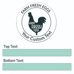 Ogelz 100Pcs Customized Farm Fresh Egg Carton Packaging Labels Stickers Set Personalized for Chicken Duck Stickers Extra Stciky 2 Inch (F01)