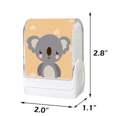 Ogelz Customized Name Stamp For Clothes-Cute Koala SQ Personalised For Adult Kids Daycare Stickers Tag Label Preschool Nursing Home Washable Dryer Safe