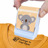 Ogelz Customized Name Stamp For Clothes-Cute Koala SQ Personalised For Adult Kids Daycare Stickers Tag Label Preschool Nursing Home Washable Dryer Safe