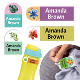 Ogelz Personalized Name Labels for Kids Custom Stcikers Washable for Clothes and Gear Non Iron Waterproof for Kids Stuff Daycare Toddlers School Supplies Water Bottle Camp Plant Theme Extra Large