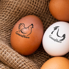 Ogelz Egg Stamp For Flesh Eggs Personalized Create Unique Designs Self-Inking Refill Ideal for Chicken Duck Goose Turkey Eggs Farm Enhance Your Egg Farm's Branding