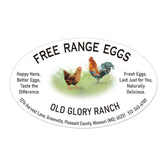 Ogelz 40Pcs Customized Farm Fresh Egg Carton Packaging Labels Stickers Stamps Kit Set Personalized for Chicken Duck Stickers Extra Stciky Waterproof Anti Scratches 2X4 Inch Oval (C01)