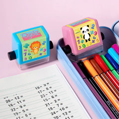 Math Roller Stamp Smart Math Teaching Stamps for Kids, Addition Subtraction Multiplication Division Math Practice Tool Math Learning Stamps