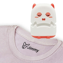 Ogelz Customized Name Stamp For Clothes-Cute White Monster Alien Personalised For Adult Kids Daycare Stickers Tag Label Preschool Nursing Home Washable Dryer Safe