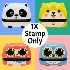 Ogelz Customized Name Stamp For Clothes-Cute Animal Owl Personalised For Adult Kids Daycare Stickers Tag Label Preschool Nursing Home Washable Dryer Safe