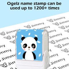 Tampon personnalisé Ogelz - Monstre extraterrestre mignon, autocollant personnalisé pour adultes et enfants, idéal pour garderie, maison de retraite, lavable et séchable en machine. Convient aux animaux.