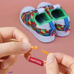 Ogelz Set of Red 40/80/120 PCS Shoes Belongings Name Label Tag In Multi Colors String 5 Options of Tag Color