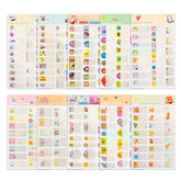 Set of 10 Sheets Different Cartoon Sticker Water Proof Blank Name Tag LabelOgelz