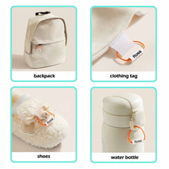 Set of 40/80PCS Shoes Name Label Tag In Multi Colors String 5 Options of Tag Color In White Yellow Red Orange BlueOgelz