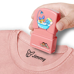 Tampon personnalisé Ogelz - Monstre extraterrestre mignon, autocollant personnalisé pour adultes et enfants, idéal pour garderie, maison de retraite, lavable et séchable en machine. Convient aux animaux.