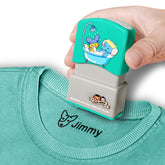 Ogelz Customized Name Stamp For Clothes-Cute Green Shower Theme Personalised For Adult Kids Daycare Stickers Tag Label Preschool Nursing Home Washable Dryer Safe