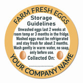 Ogelz 200Pcs Customized Farm Fresh Egg Carton Storage Guide Packaging Labels Stickers Stamps Kit Set Personalized for Chicken Duck Stickers Extra Stciky 2 Inch Round (B05)
