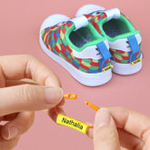 Ogelz Set of Yellow 40/80/120 PCS Shoes Belongings Name Label Tag In Multi Colors String 5 Options of Tag Color