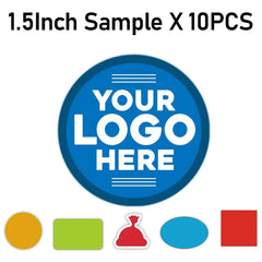 1.5 Inch Ogelz 10PCS Example Custom Waterproof Vinyl Stickers with Your Image Photo Text or Logo Personalized Dishwasher Safe Label for Business Logo