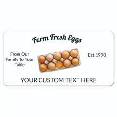 Ogelz 40Pcs Customized Farm Fresh Egg Carton Packaging Labels Stickers Set Personalized for Chicken Duck Stickers Extra Stciky 2X4 Inch Rectangle (G05)
