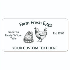 Ogelz 40Pcs Customized Farm Fresh Egg Carton Packaging Labels Stickers Set Personalized for Chicken Duck Stickers Extra Stciky 2X4 Inch Rectangle (G01)