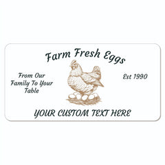 Ogelz 40Pcs Customized Farm Fresh Egg Carton Packaging Labels Stickers Set Personalized for Chicken Duck Stickers Extra Stciky 2X4 Inch Rectangle (G02)
