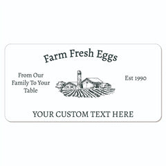 Ogelz 40Pcs Customized Farm Fresh Egg Carton Packaging Labels Stickers Set Personalized for Chicken Duck Stickers Extra Stciky 2X4 Inch Rectangle (G03)