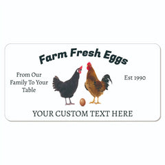 Ogelz 40Pcs Customized Farm Fresh Egg Carton Packaging Labels Stickers Set Personalized for Chicken Duck Stickers Extra Stciky 2X4 Inch Rectangle (G04)