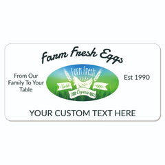 Ogelz 40Pcs Customized Farm Fresh Egg Carton Packaging Labels Stickers Set Personalized for Chicken Duck Stickers Extra Stciky 2X4 Inch Rectangle (G06)