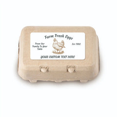 Ogelz 40Pcs Customized Farm Fresh Egg Carton Packaging Labels Stickers Set Personalized for Chicken Duck Stickers Extra Stciky 2X4 Inch Rectangle (G02)