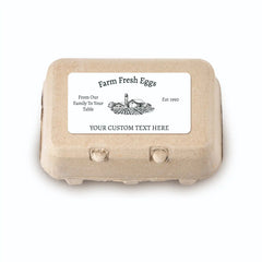 Ogelz 40Pcs Customized Farm Fresh Egg Carton Packaging Labels Stickers Set Personalized for Chicken Duck Stickers Extra Stciky 2X4 Inch Rectangle (G03)