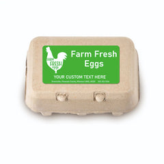 Ogelz 40Pcs Customized Farm Fresh Egg Carton Packaging Labels Stickers Set Personalized for Chicken Duck Stickers Extra Stciky 2X4 Inch Rectangle Green (R03)