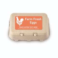 Ogelz 40Pcs Customized Farm Fresh Egg Carton Packaging Labels Stickers Set Personalized for Chicken Duck Stickers Extra Stciky 2X4 Inch Rectangle Orange(G05)