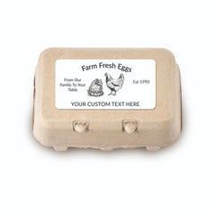 Ogelz 40Pcs Customized Farm Fresh Egg Carton Packaging Labels Stickers Set Personalized for Chicken Duck Stickers Extra Stciky 2X4 Inch Rectangle (G01)