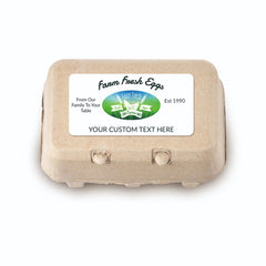 Ogelz 40Pcs Customized Farm Fresh Egg Carton Packaging Labels Stickers Set Personalized for Chicken Duck Stickers Extra Stciky 2X4 Inch Rectangle (G06)