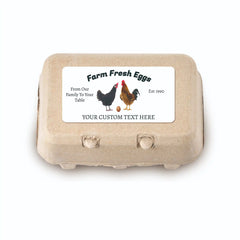 Ogelz 40Pcs Customized Farm Fresh Egg Carton Packaging Labels Stickers Set Personalized for Chicken Duck Stickers Extra Stciky 2X4 Inch Rectangle (G04)