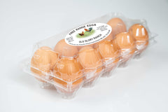 Ogelz 10-500 paires d'étiquettes autocollantes personnalisées pour boîtes d'œufs frais de la ferme (12 œufs par douzaine) en pâte à papier, imperméables et anti-rayures (motif ferme)