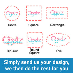 Ogelz Custom Waterproof Vinyl Stickers with Your Image Photo Text or Logo Personalized Dishwasher Safe Label for Business Logo (Max Width 1.5" 2" 3" 4" 5" 6" 7" 8" 9" 10"))
