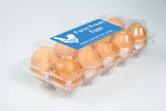 Ogelz 40Pcs Customized Farm Fresh Egg Carton Packaging Labels Stickers Set Personalized for Chicken Duck Stickers Extra Stciky 2X4 Inch Rectangle Blue (R02)