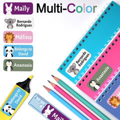 Ogelz Personalized Name Labels for Kids Custom Stcikers Washable for Clothes and Gear Non Iron Waterproof for Kids Stuff Daycare Toddlers School Supplies Water Bottle Camp Weather Theme 137PCS