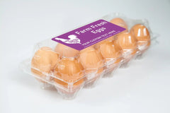 Ogelz 40Pcs Customized Farm Fresh Egg Carton Packaging Labels Stickers Set Personalized for Chicken Duck Stickers Extra Stciky 2X4 Inch Rectangle Purple(G04)