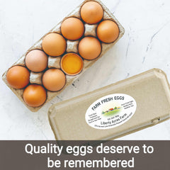 Ogelz 40Pcs Customized Farm Fresh Egg Carton Packaging Labels Stickers Stamps Kit Set Personalized for Chicken Duck Stickers Extra Stciky Waterproof Anti Scratches 2X4 Inch Oval (C02)