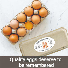 Ogelz 40Pcs Customized Farm Fresh Egg Carton Packaging Labels Stickers Stamps Kit Set Personalized for Chicken Duck Stickers Extra Stciky Waterproof Anti Scratches 2X4 Inch Oval (C03)