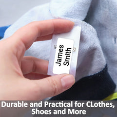 Ogelz Personalized Name Labels for Kids Custom Stcikers Washable for Clothes and Gear Non Iron Waterproof for Kids Stuff Daycare Toddlers School Supplies Water Bottle Camp 0.5"X1.2" White background