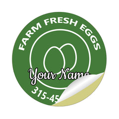 Ogelz 100Pcs Customized Farm Fresh Egg Carton Packaging Labels Stickers Stamps Kit Set Personalized for Chicken Duck Stickers Extra Stciky Waterproof Anti Scratches 2 Inch Round A16