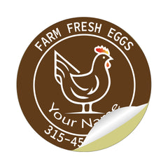 Ogelz 100Pcs Customized Farm Fresh Egg Carton Packaging Labels Stickers Stamps Kit Set Personalized for Chicken Duck Stickers Extra Stciky Waterproof Anti Scratches 2 Inch Round A3