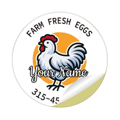 Ogelz 100Pcs Customized Farm Fresh Egg Carton Packaging Labels Stickers Stamps Kit Set Personalized for Chicken Duck Stickers Extra Stciky Waterproof Anti Scratches 2 Inch Round A4
